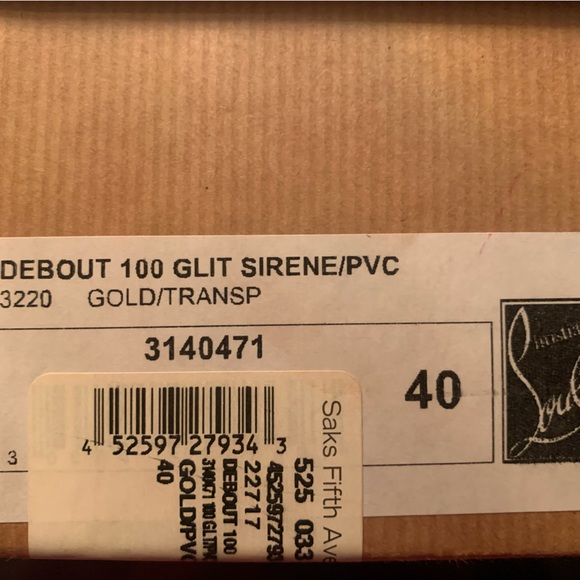 Christian Louboutin Debout 100 Glit/Siren PVC - Picture 4 of 4